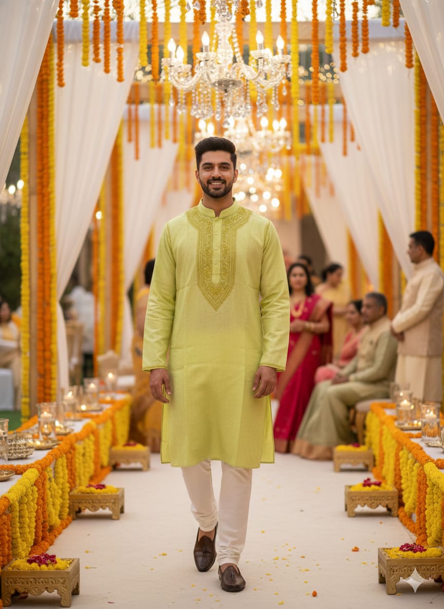 Fine Handwork Soft Cotton Kurta Set with Self Lining