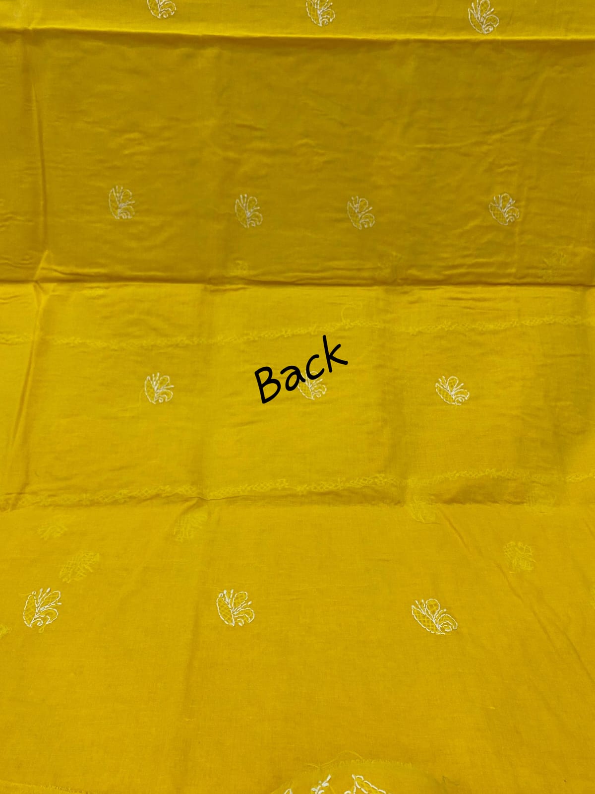Pure Cotton 3 Pc Unstitched Suit with Front Jaal Chikankari & Cotton Dupatta