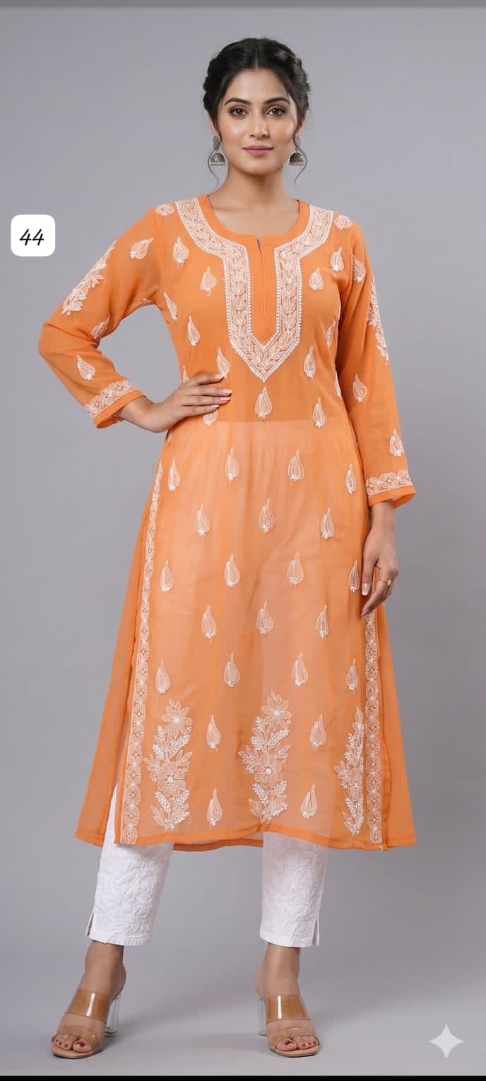Georgette Fancy Designer Long Kurti Collection