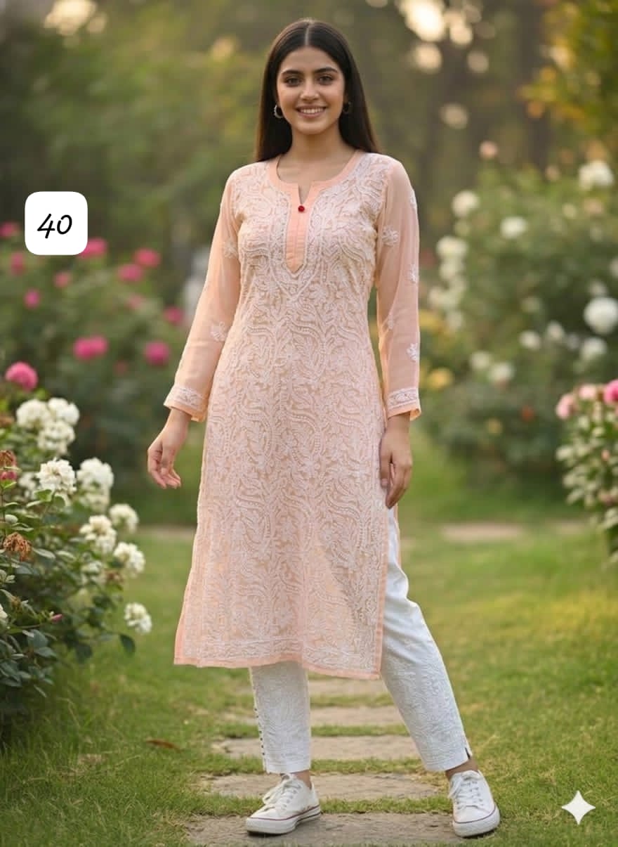 Georgette Fancy Designer Long Kurti Collection