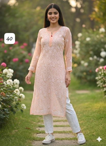 Georgette Fancy Designer Long Kurti Collection