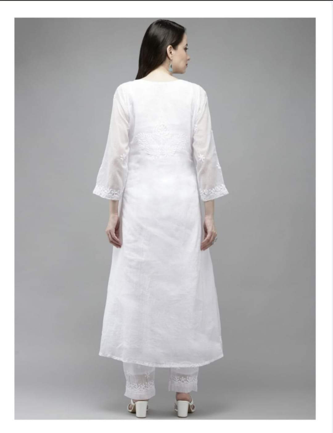 Dyeable Noor Jaha Fine Kota Kurti with Dori Pattern & Matching Kota Pant | Elegant Women's Ethnic Wear