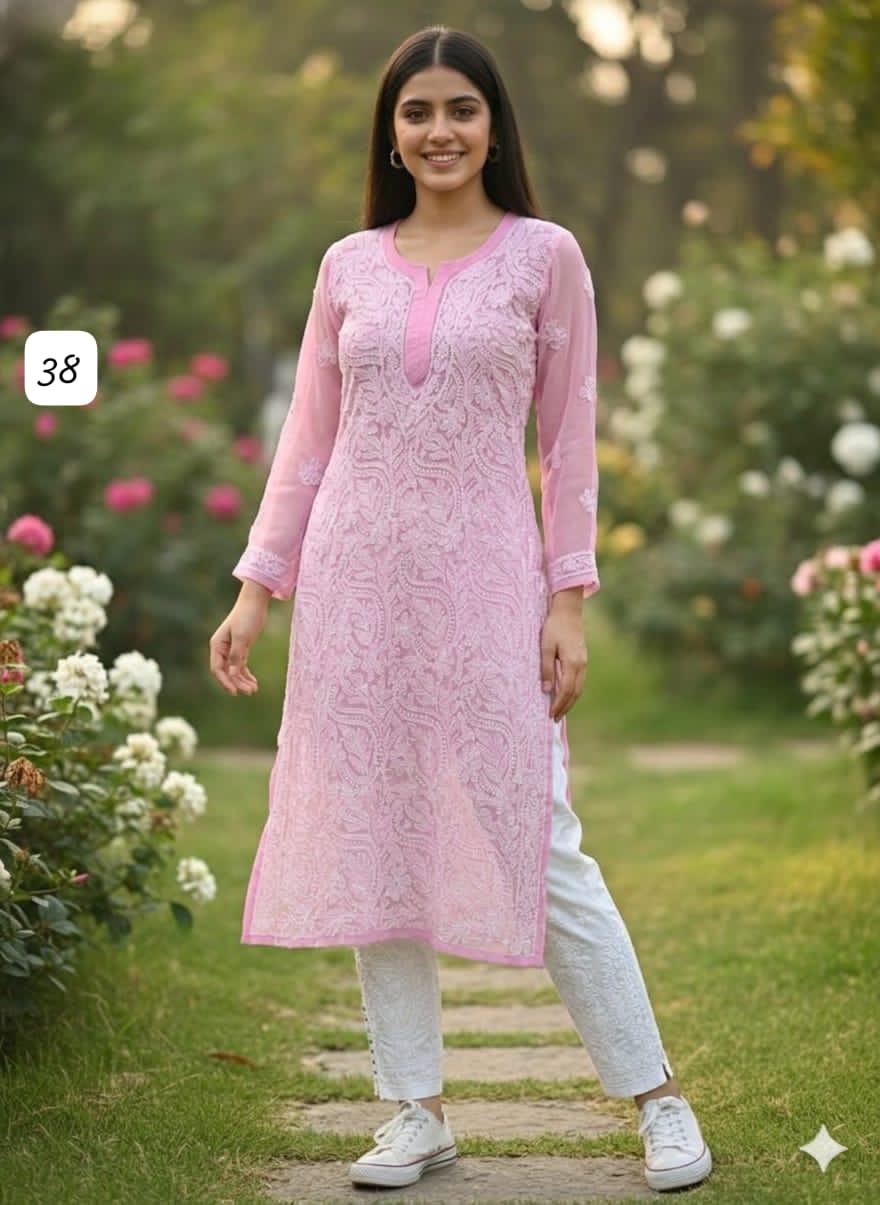 Georgette Fancy Designer Long Kurti Collection