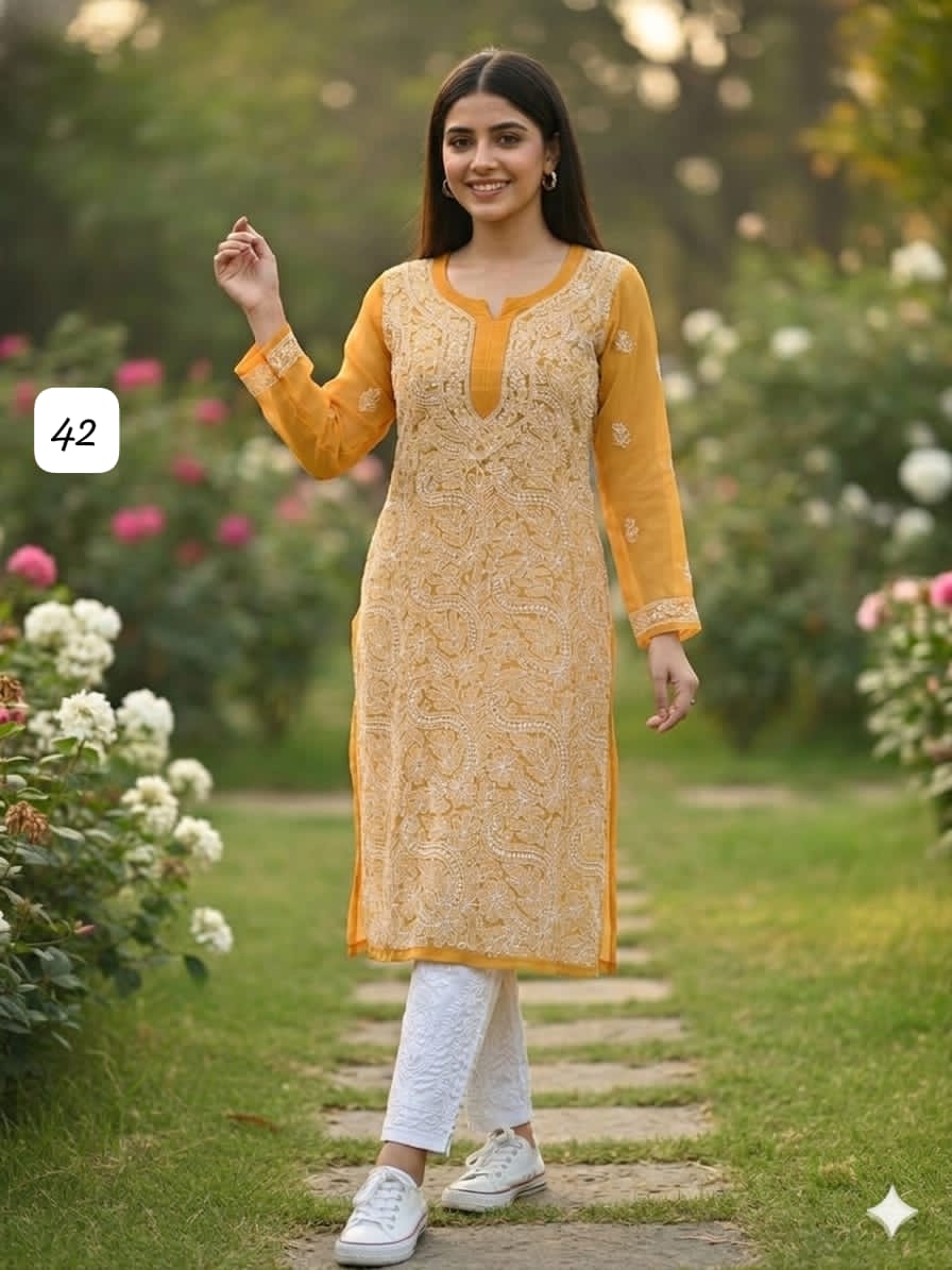 Georgette Fancy Designer Long Kurti Collection