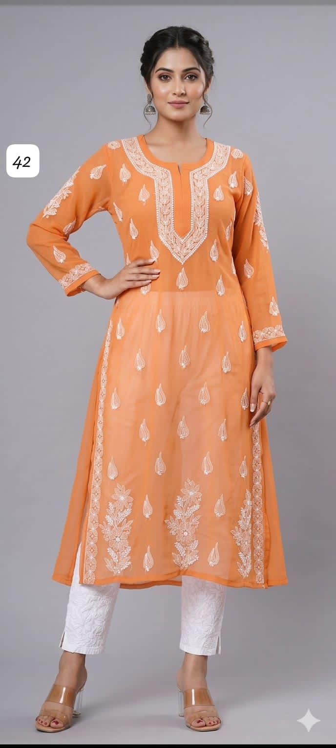Georgette Fancy Designer Long Kurti Collection